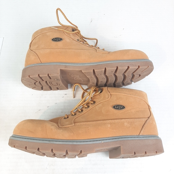 🔥Lugz Mantle Mid Boots in Golden Wheat Men's Size 11.5 Faux Suede - Picture 9 of 11